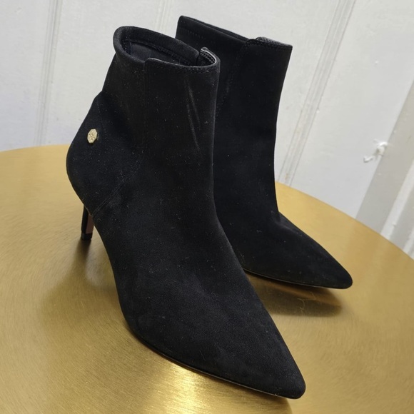 Louise et Cie Vimmy Black Suede Sock Pointed toe Kitten Heels Size 6M✌️ - Picture 3 of 10